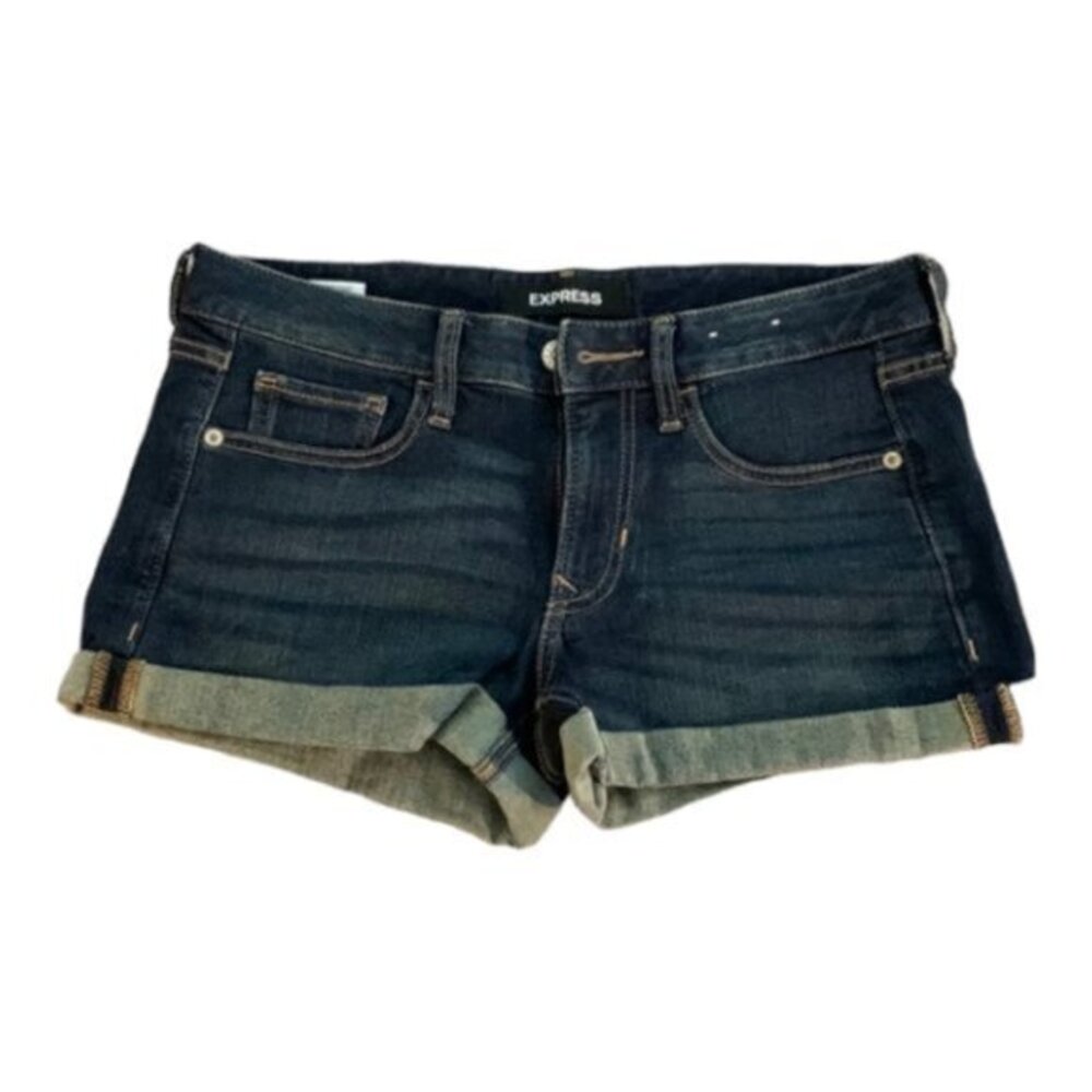 Express Dark Blue Denim Jean Shorts Size 2 Very Good condition